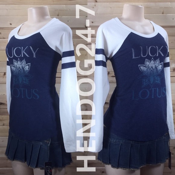 LUCKY BRAND LUCKY LOTUS BASEBALL WOMEN'S TOP - Picture 3 of 4
